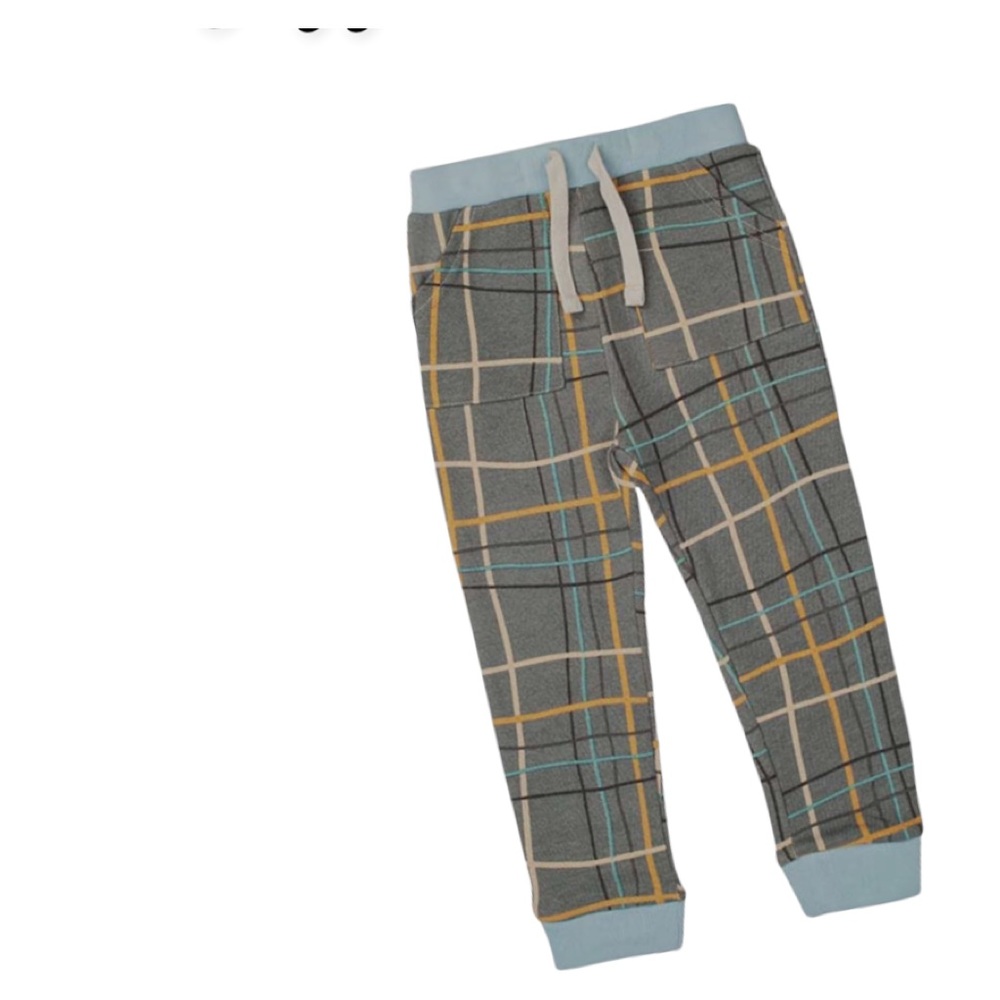 BNWT DotDotSmile Gray Plaid Joggers